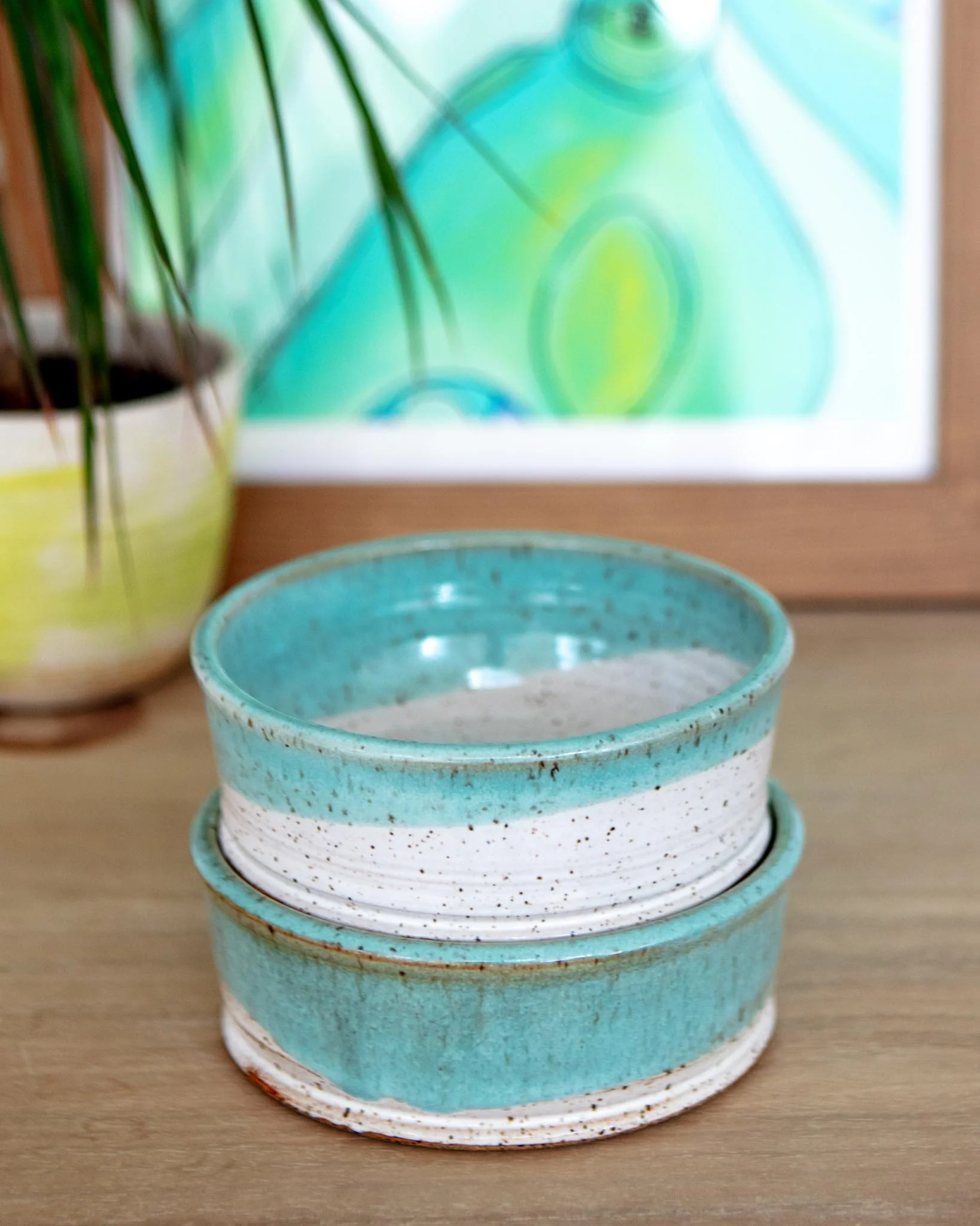 Ceramic Jade Dog Bowl (Made in the USA) (FINAL SALE) - Image 2