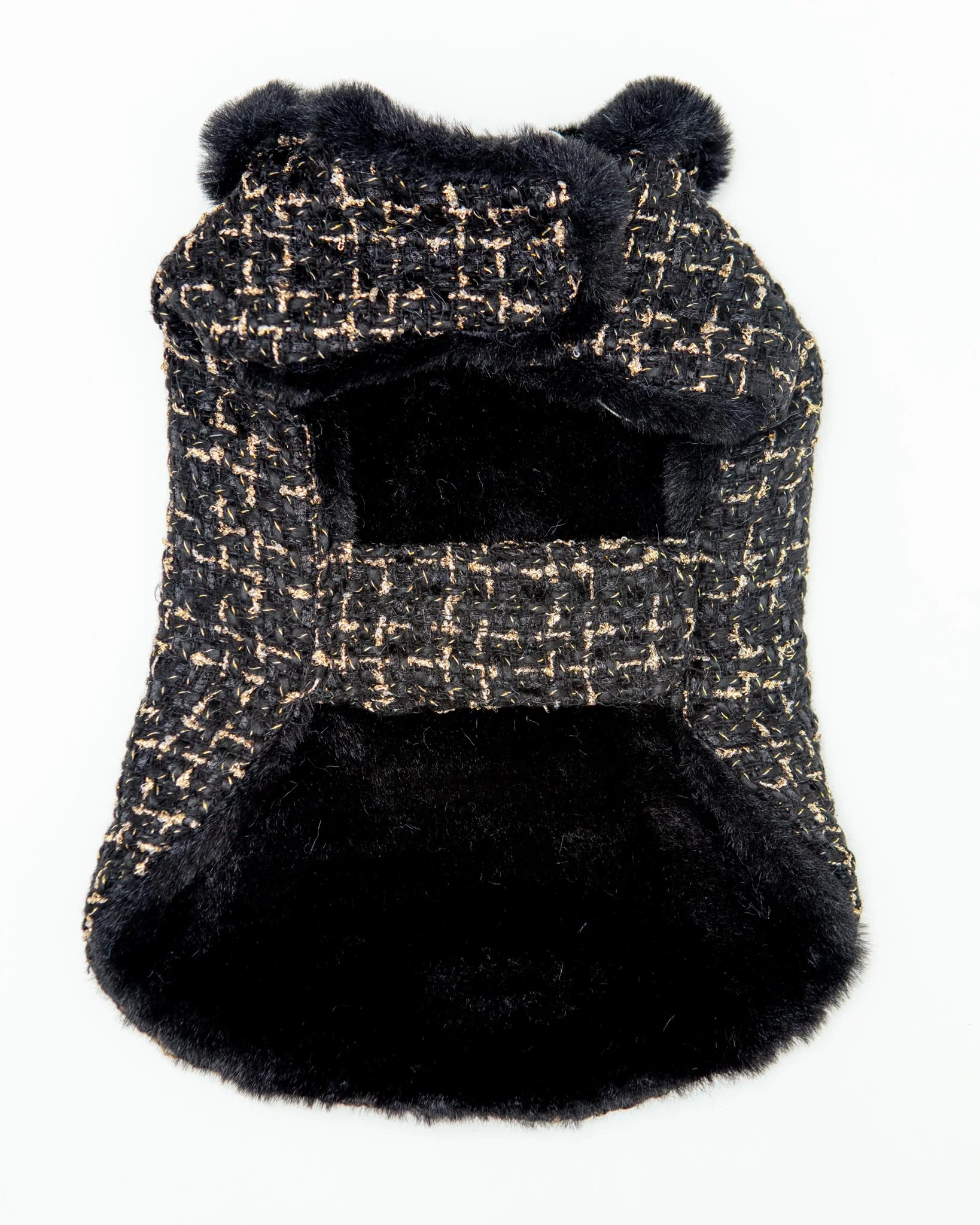 Chantel Tweed Dog Coat in Black (FINAL SALE) - Image 4