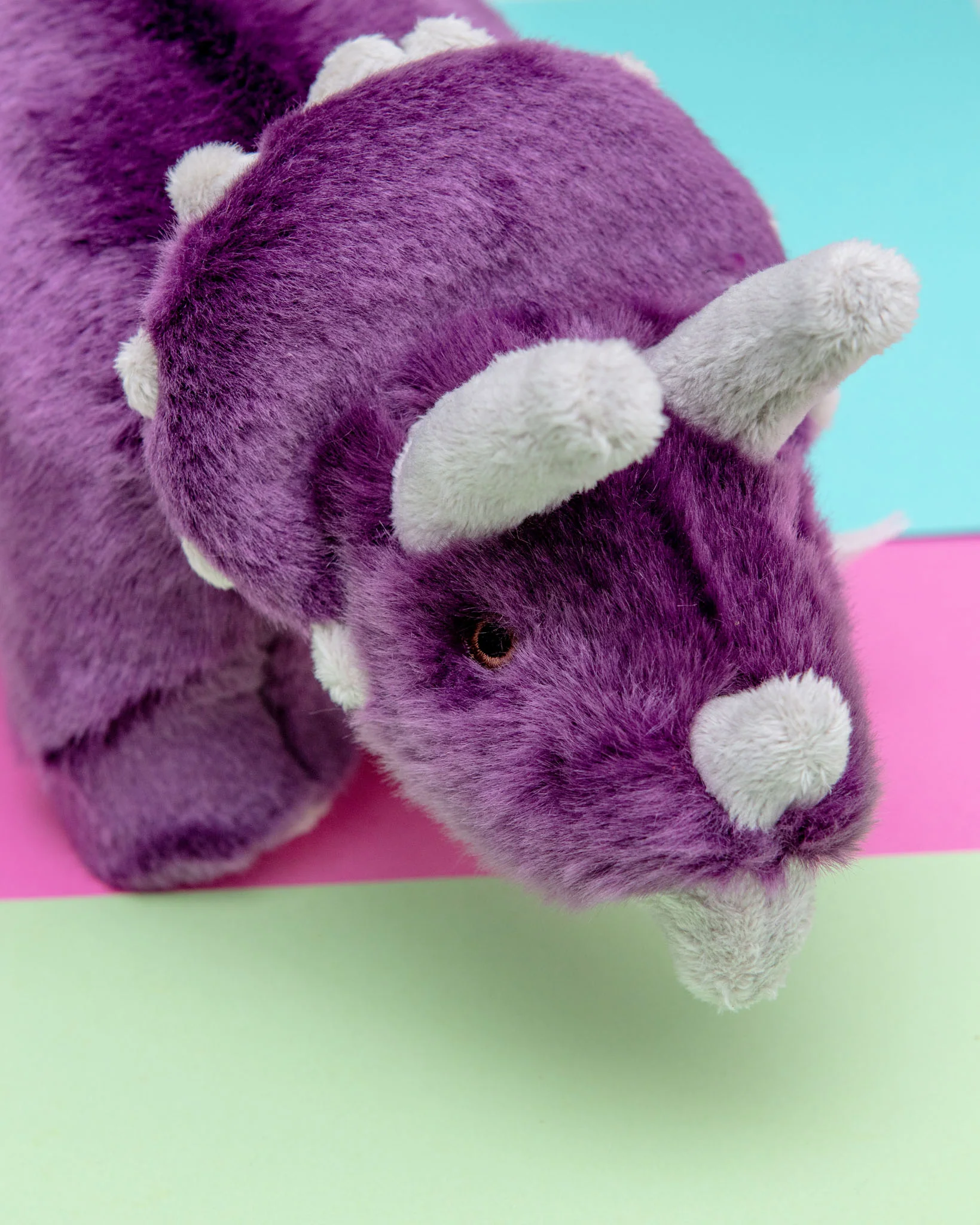 Charlie Triceratops Squeaky Plush Dog Toy - Image 2
