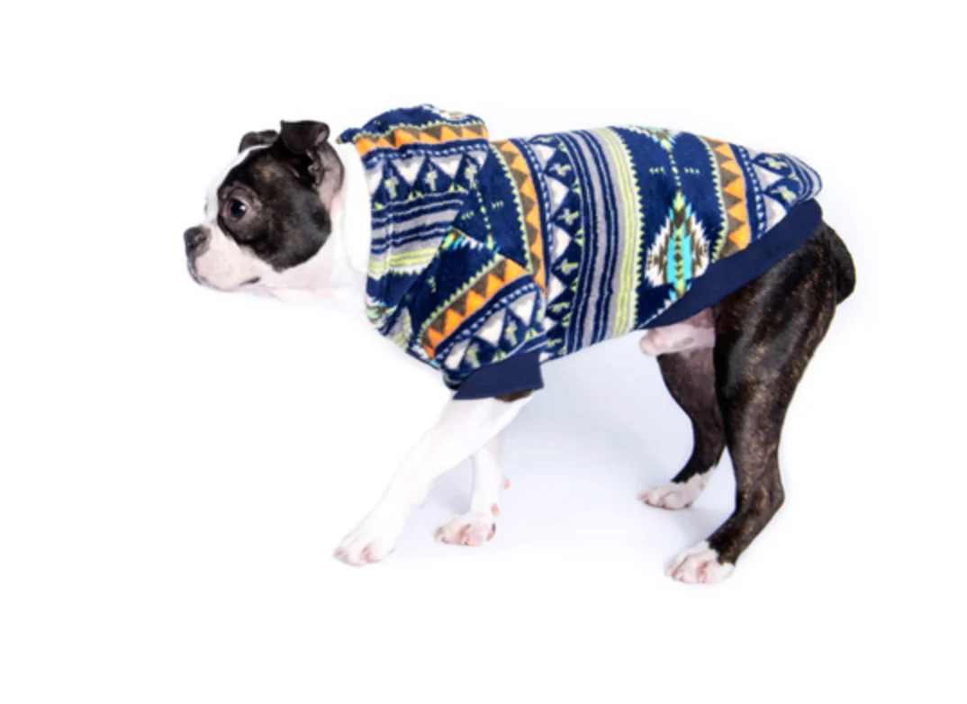 CHARLIE'S BACKYARD | Aztec Hoodie in Navy - Image 2
