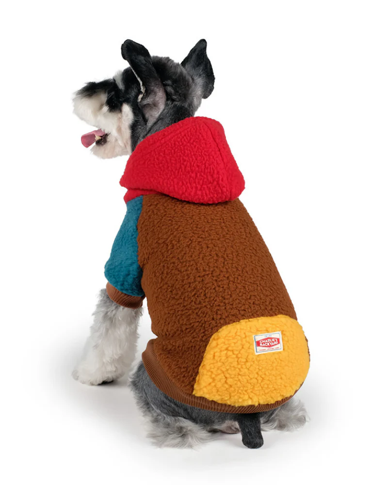 Cooper Plush Fleece Dog Hoodie