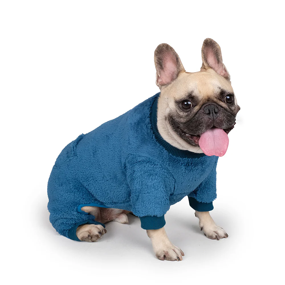 Monster Fleece Warmer Dog Onesie in Teal (FINAL SALE) - Image 6