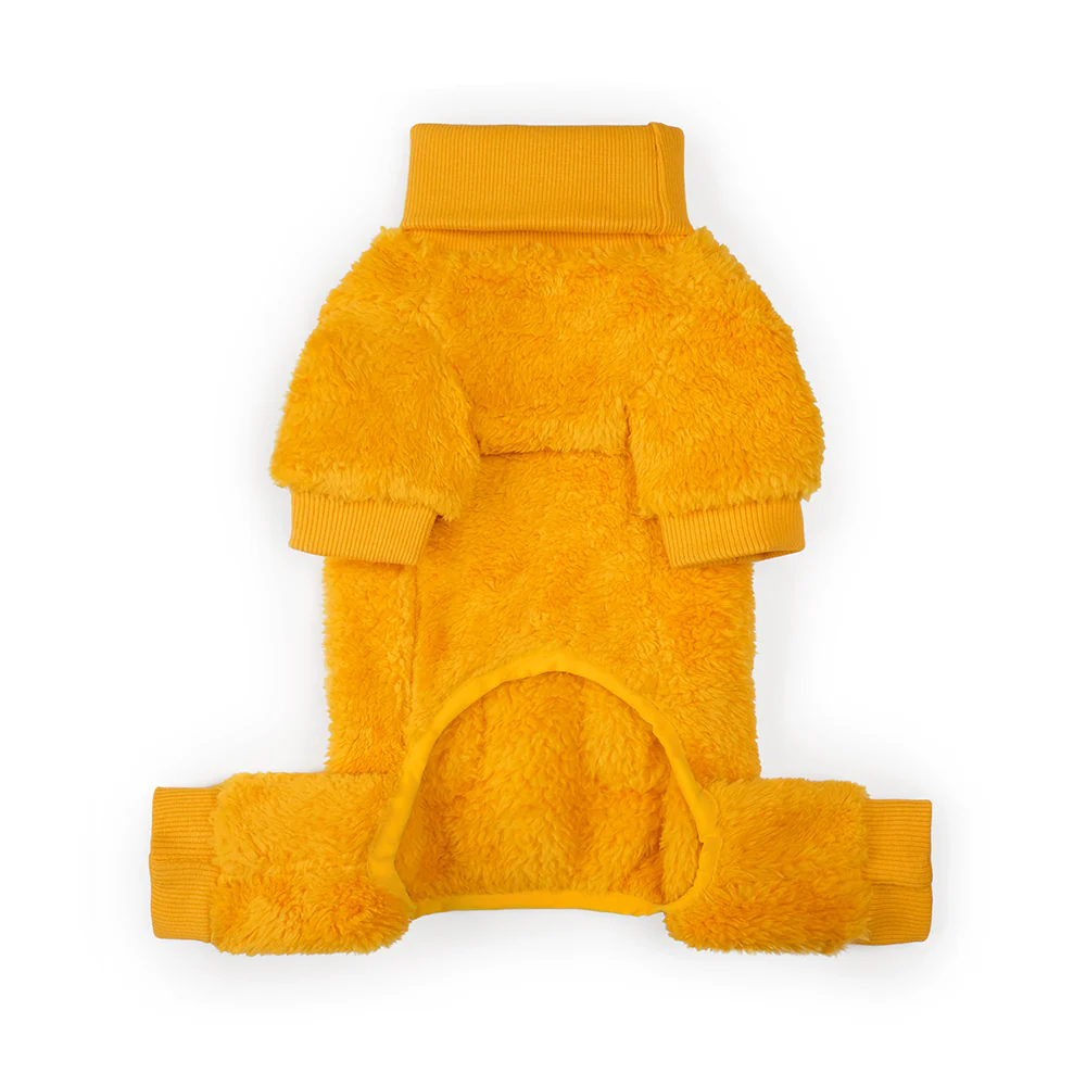Monster Fleece Warmer Dog Onesie in Yellow (FINAL SALE) - Image 5