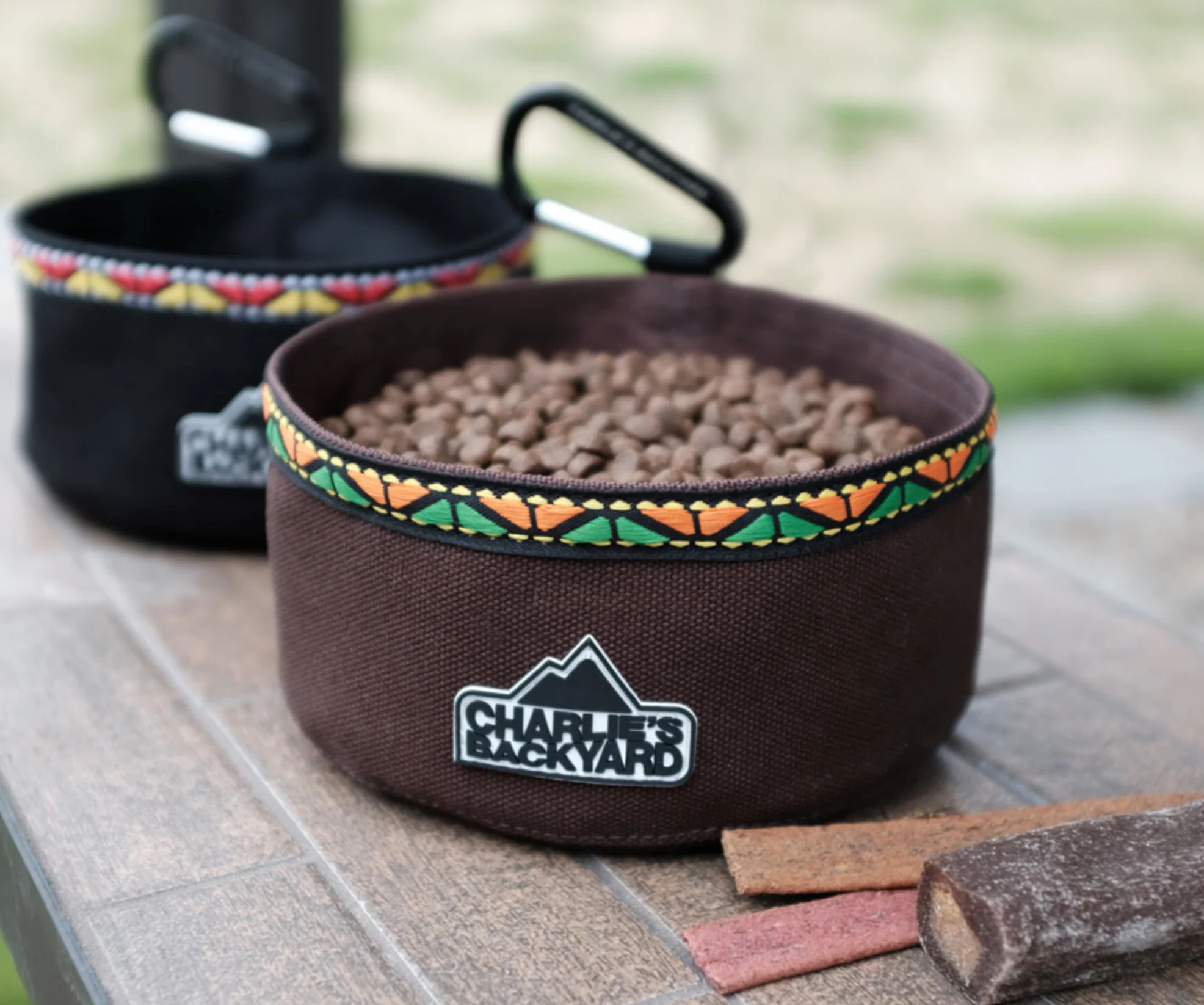 Portable Food & Water Bowl in Black - Image 4