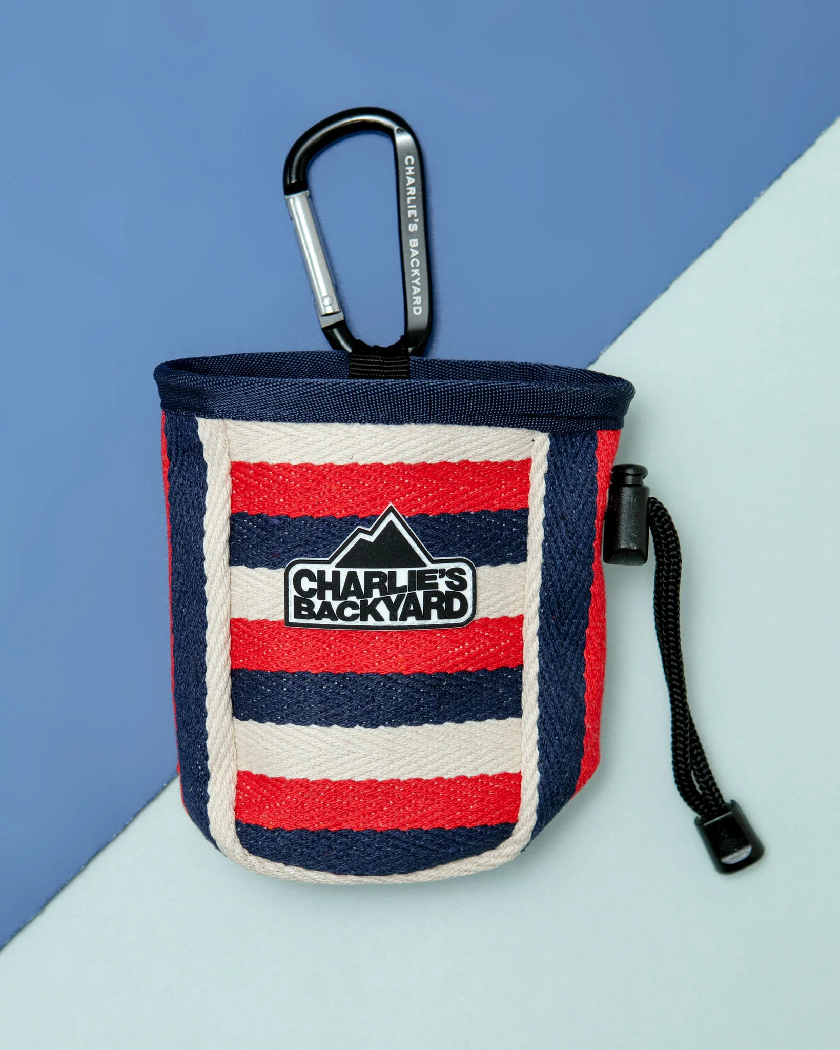 Dog Treat Bag in Navy Stripe