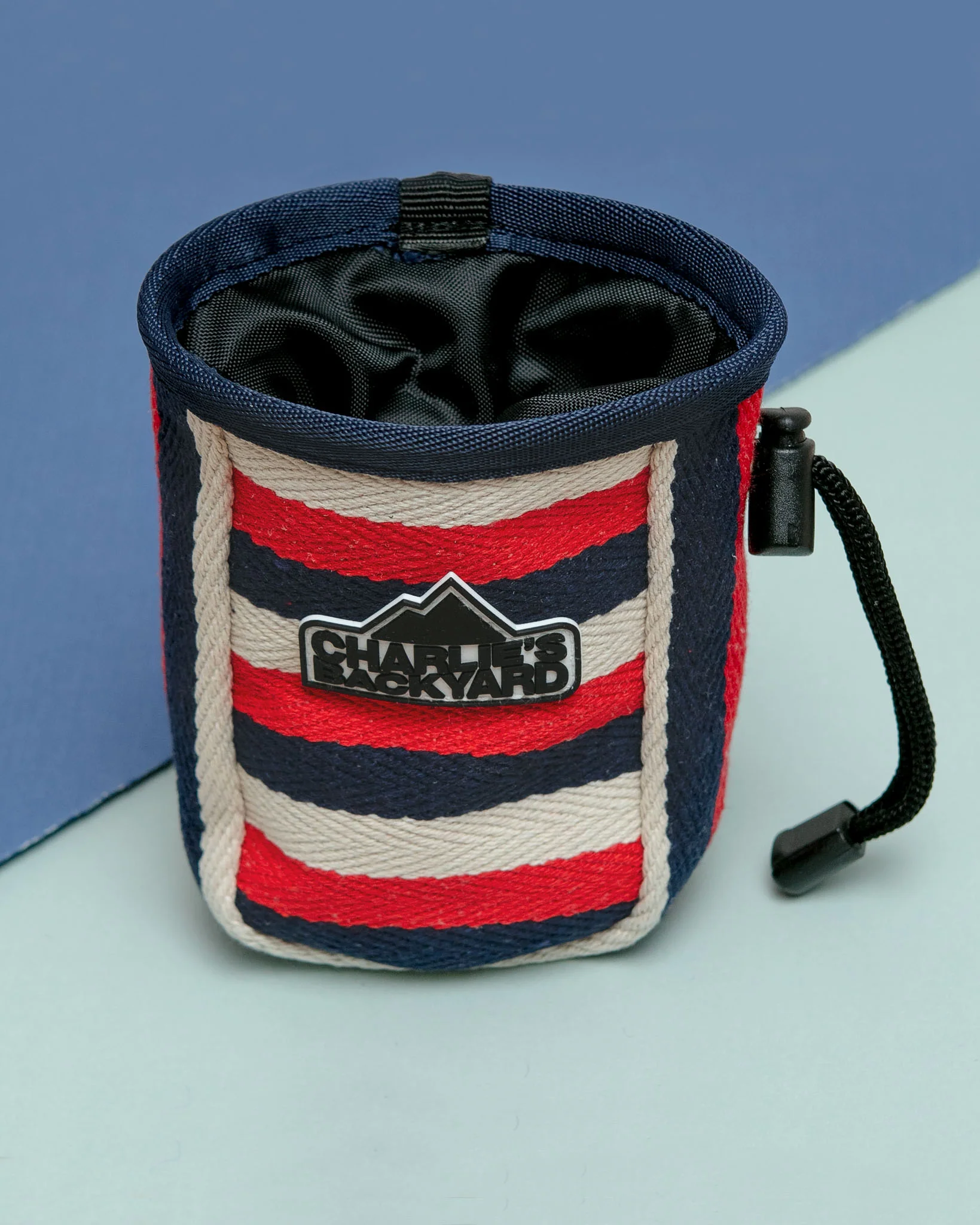 Dog Treat Bag in Navy Stripe - Image 2