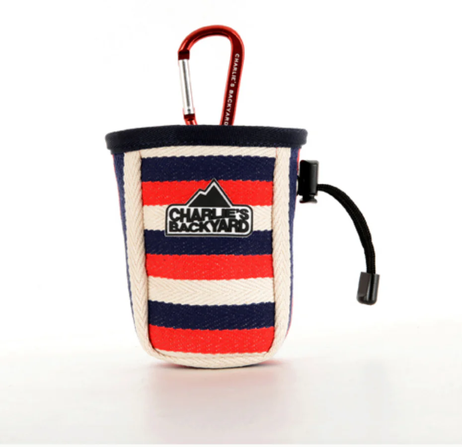 Dog Treat Bag in Navy Stripe - Image 3