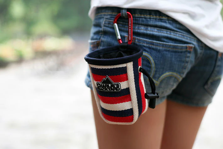 Dog Treat Bag in Navy Stripe - Image 5