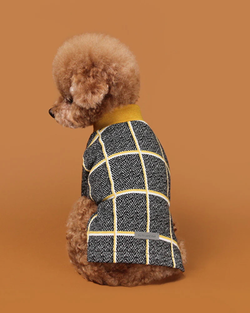 Check Tee for Dogs in Mustard Yellow (FINAL SALE) - Image 4