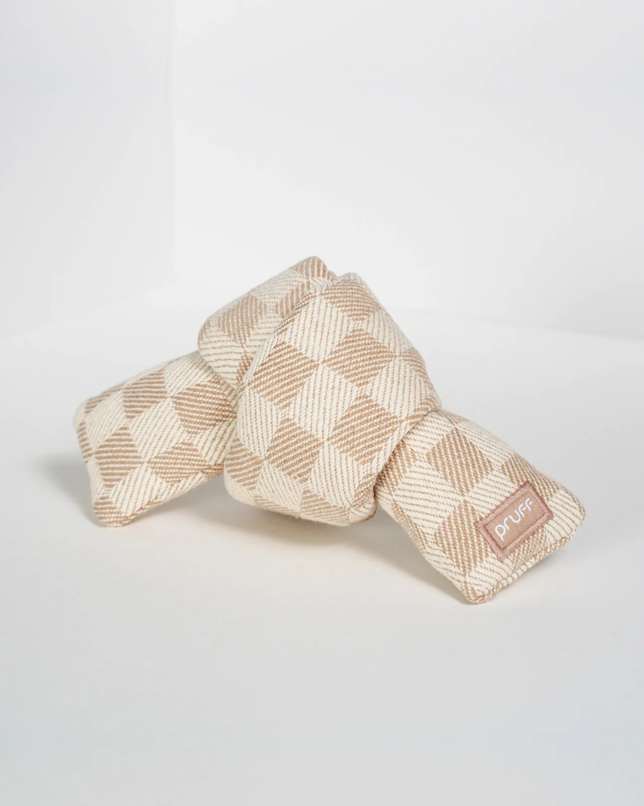 Checkered Knot Plush Dog Toy