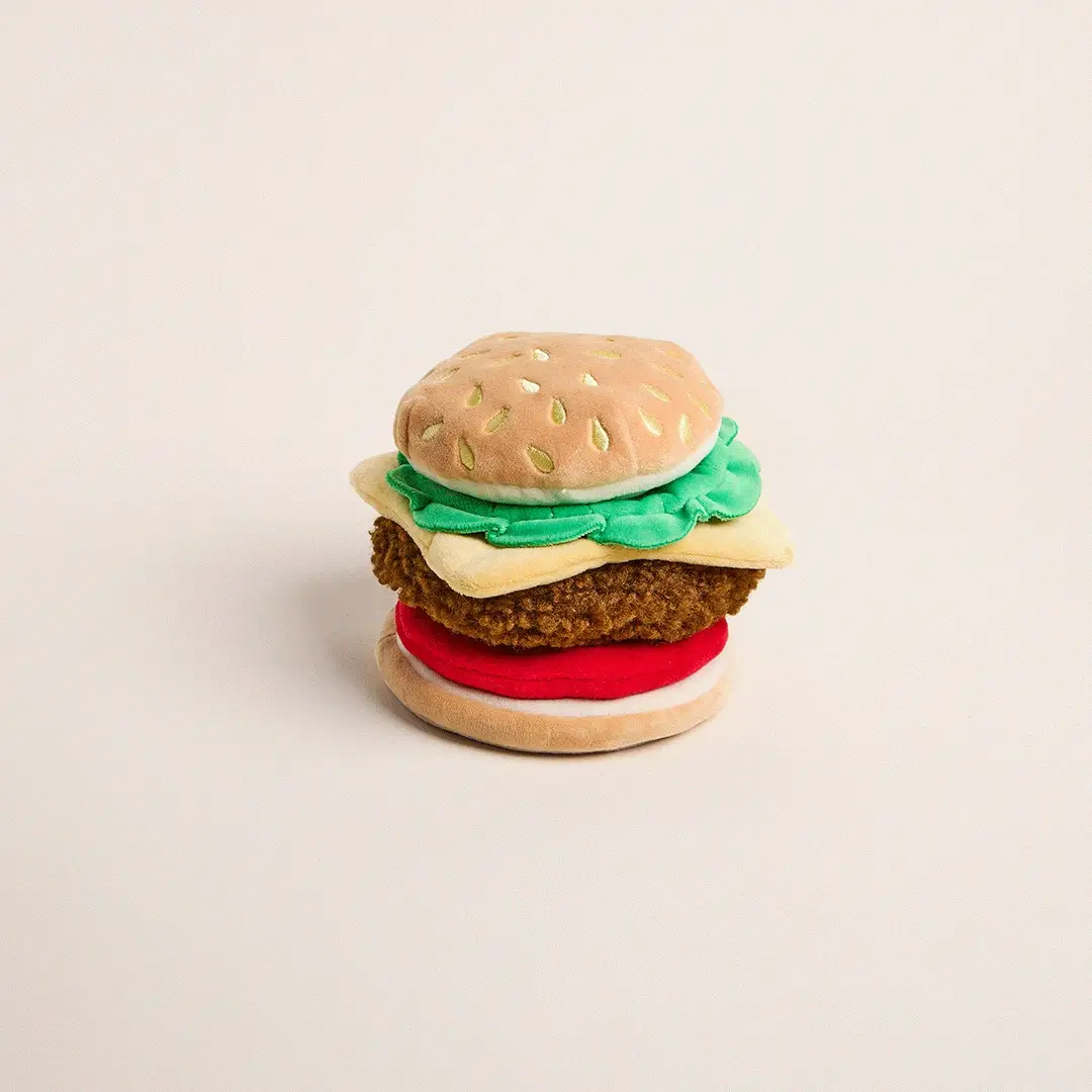 Cheeseburger Interactive Snuffle Dog Toy - Image 2