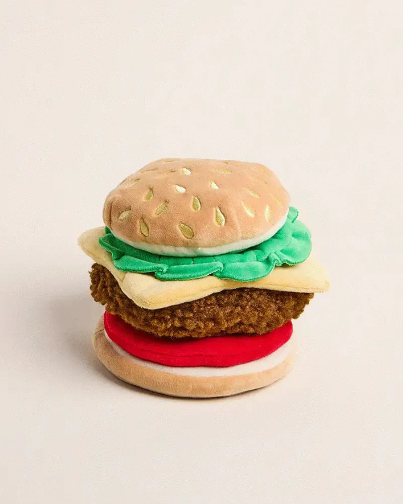Cheeseburger Interactive Snuffle Dog Toy - Image 3