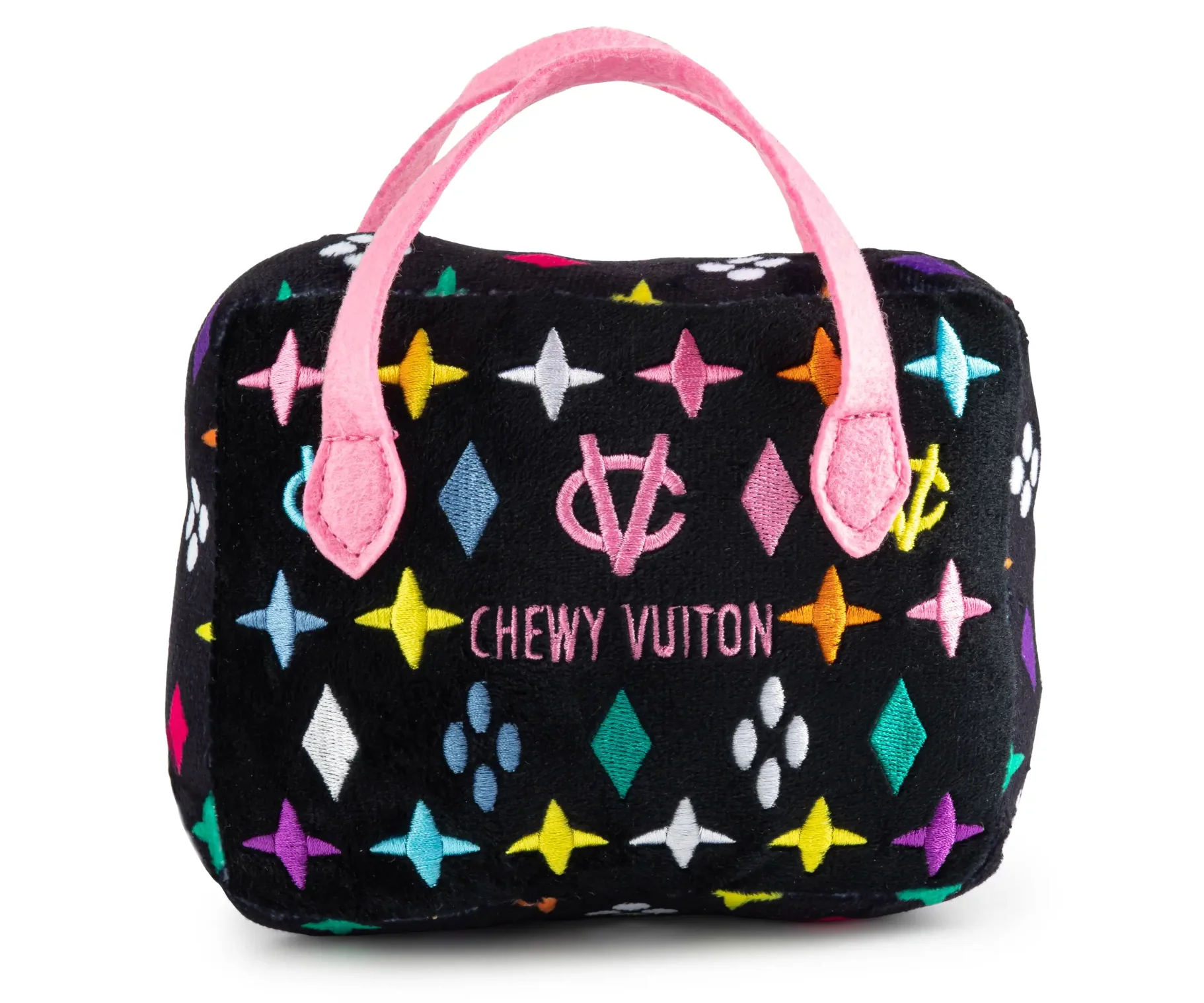Chewy Vuiton Bag Squeaky Dog Toy in Black Monogram - Image 3