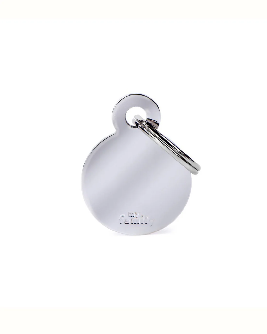 Chic Circle Chrome Custom Pet ID Tag - Image 2