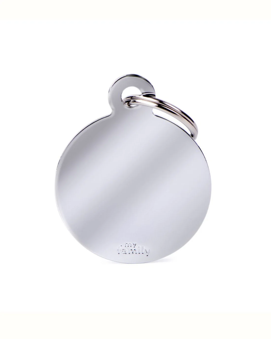 Chic Circle Chrome Custom Pet ID Tag - Image 3