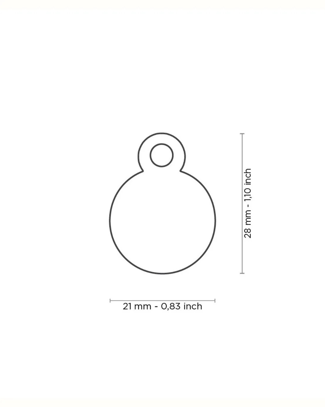 Chic Circle Chrome Custom Pet ID Tag - Image 5