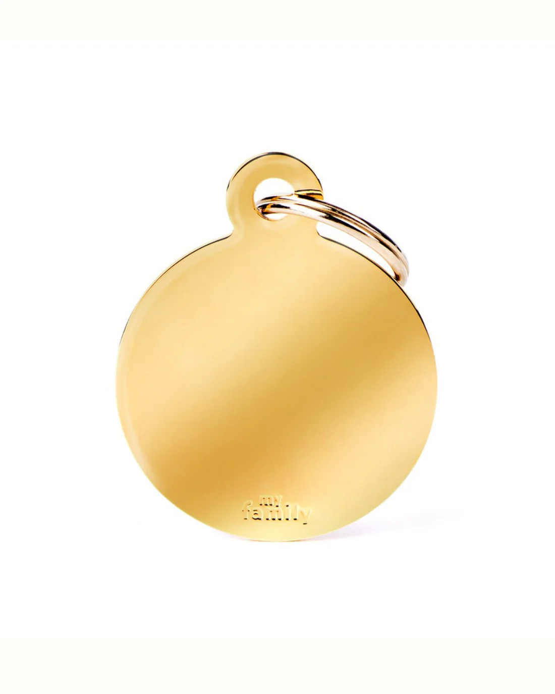 Chic Circle in Golden Brass Custom Pet ID Tag - Image 3