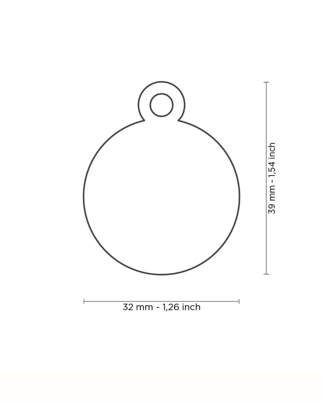 Chic Circle in Golden Brass Custom Pet ID Tag - Image 5