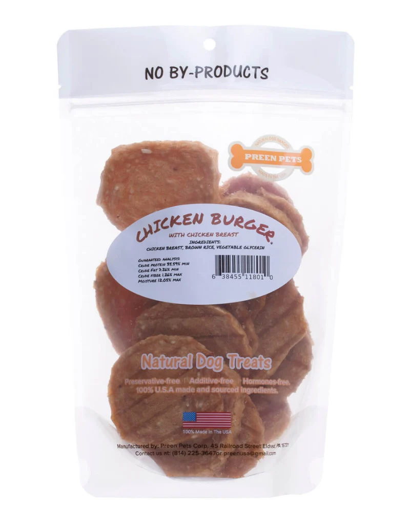 Chicken Burger Dog Treats (Made in the USA) - Image 3