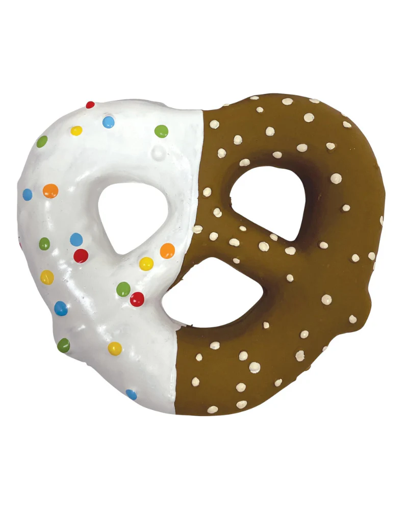 Chocolate Dipped Pretzel Latex Squeaky Dog Toy - Image 3