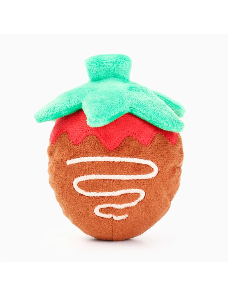 Chocolate Strawberry 2-in-1 Squeaky Dog Toy