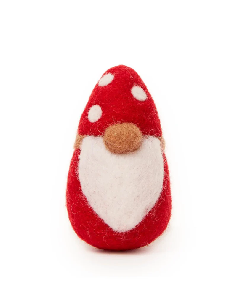 Christmas Gnome Wool Cat Toy - Image 2