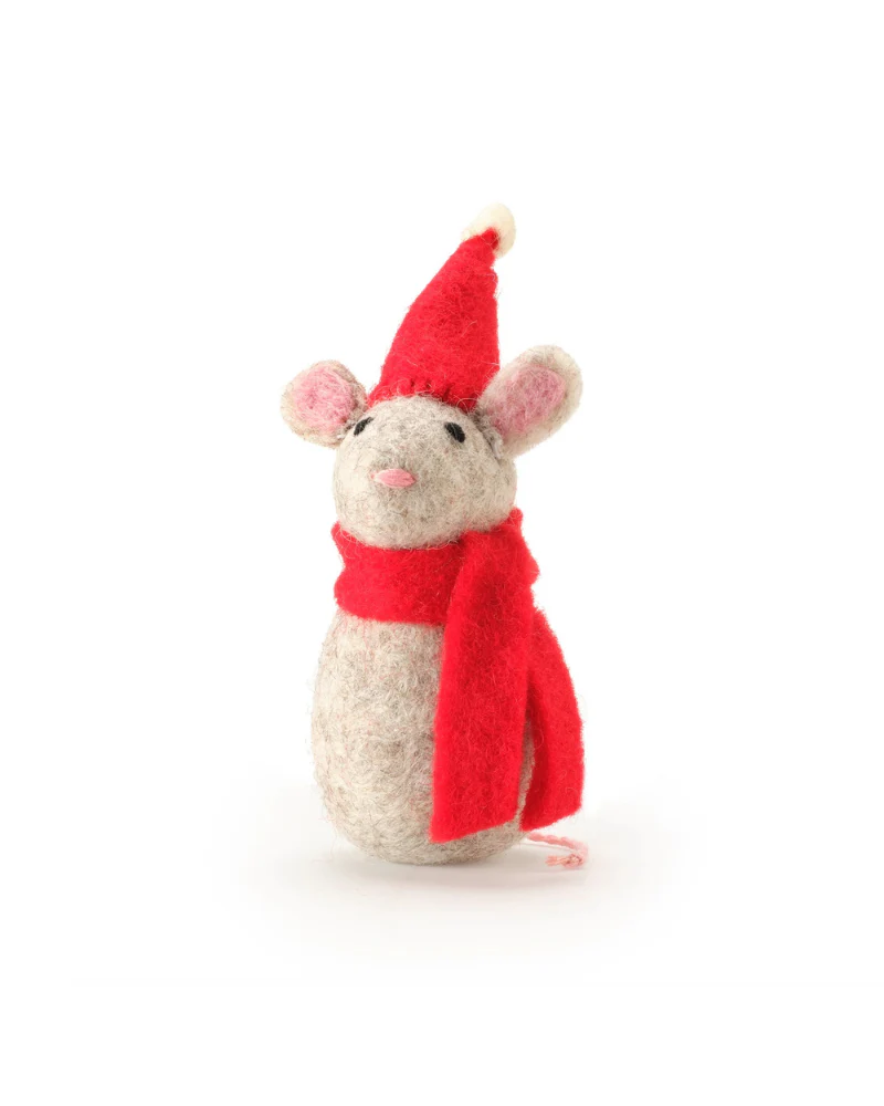 Christmas Mouse Wool Cat Toy - Image 2