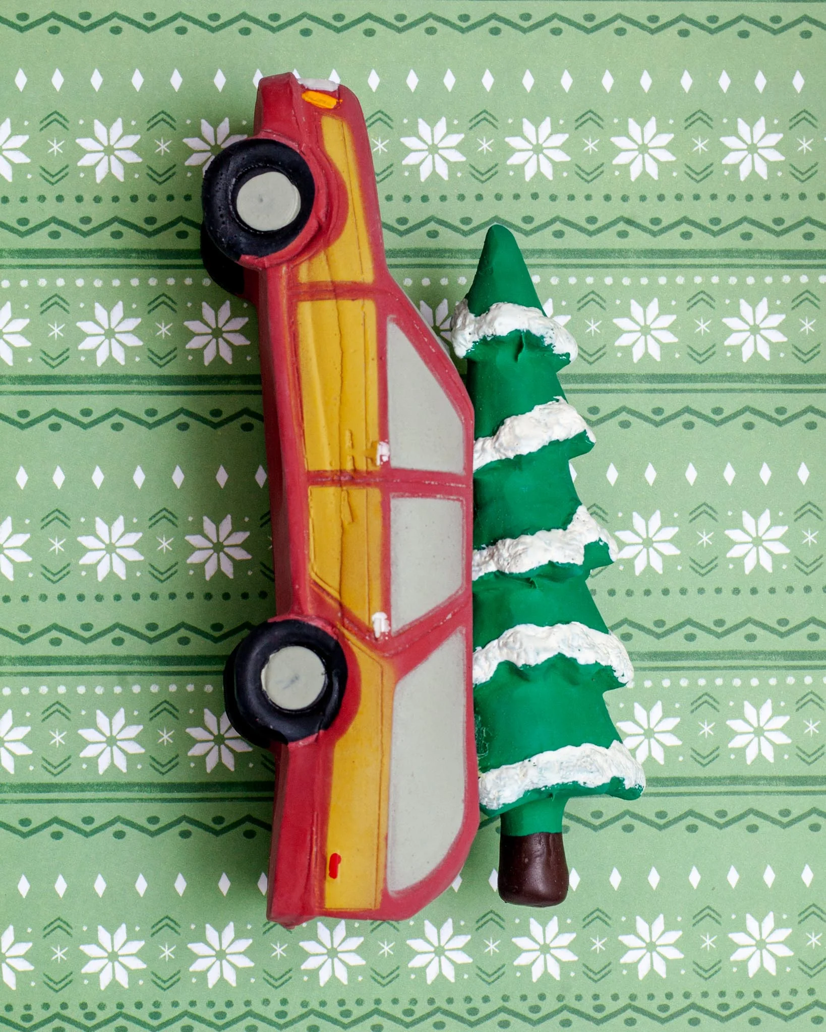 Christmas Tree Station Wagon Latex Dog Toy - Image 4