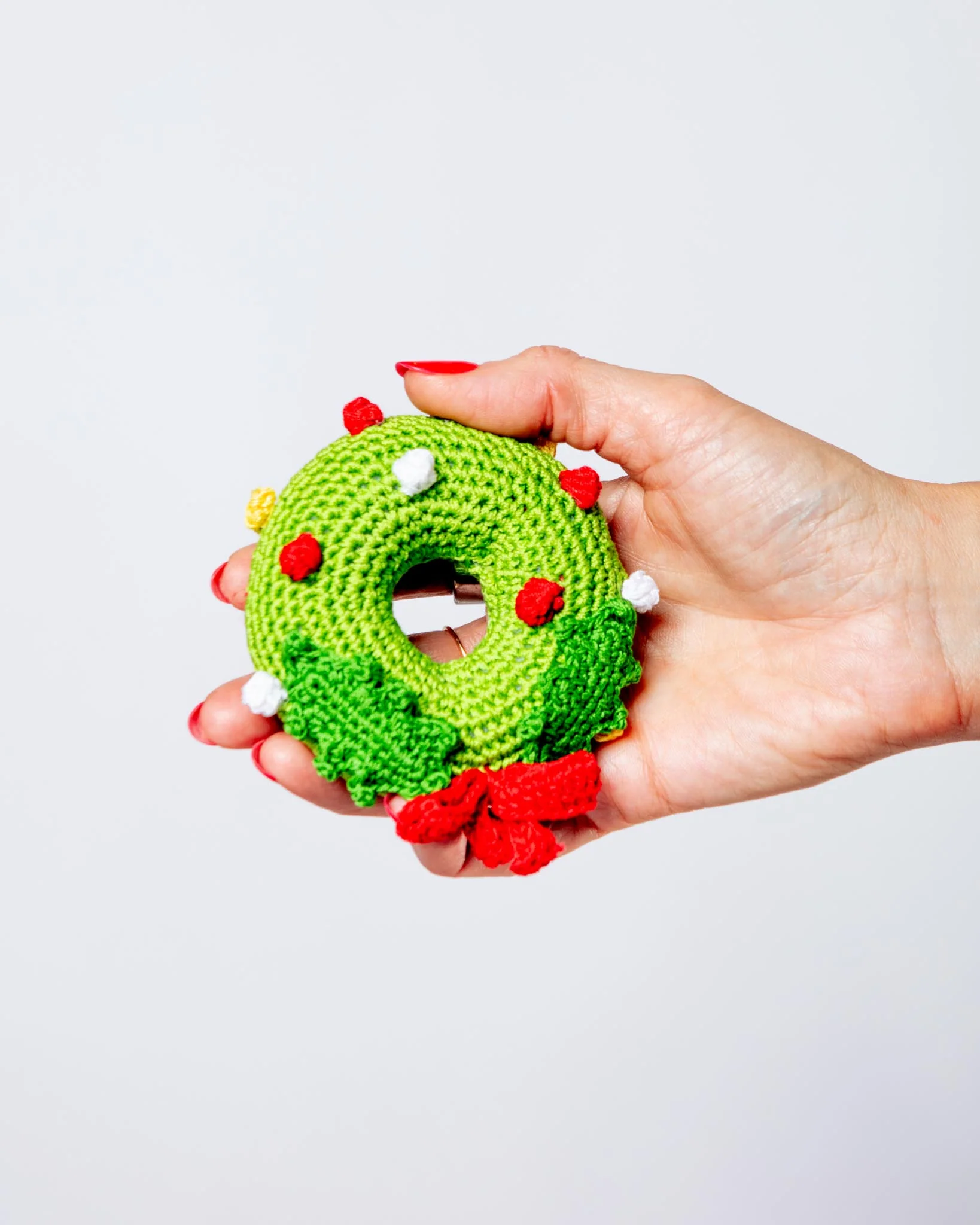 Christmas Wreath Organic Knit Dog Toy