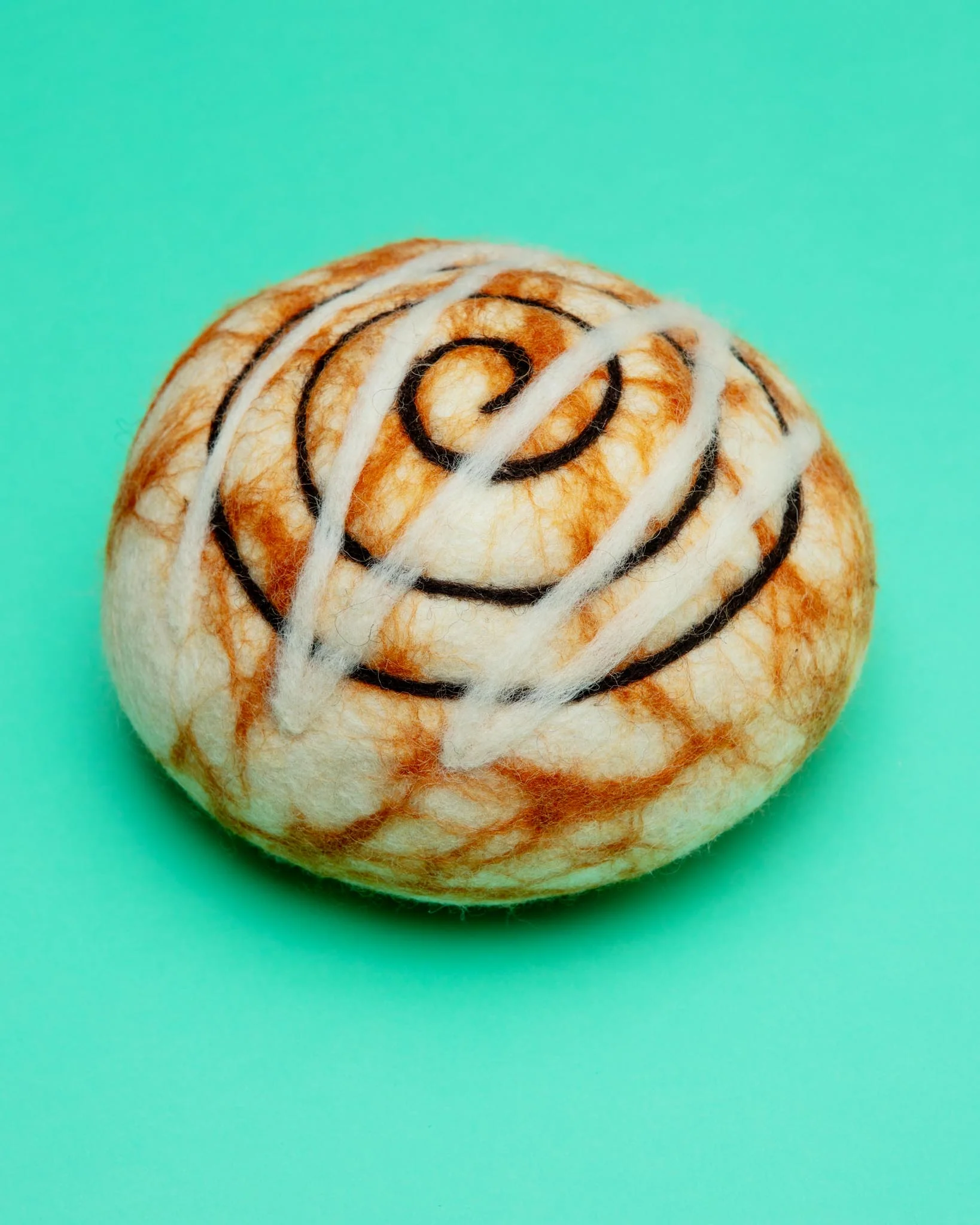 Cinnamon Roll Wool Dog Toy