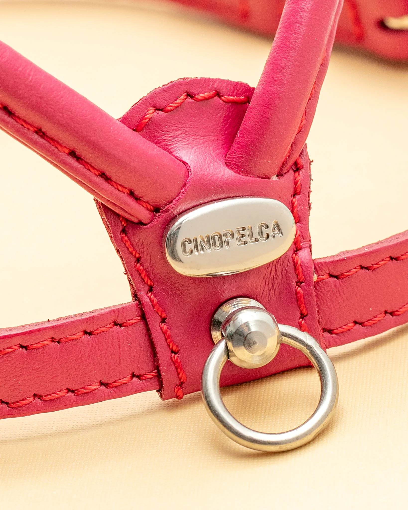 Italian Leather Dog Harness in Fuschia Pink << CLEARANCE >> - Image 2