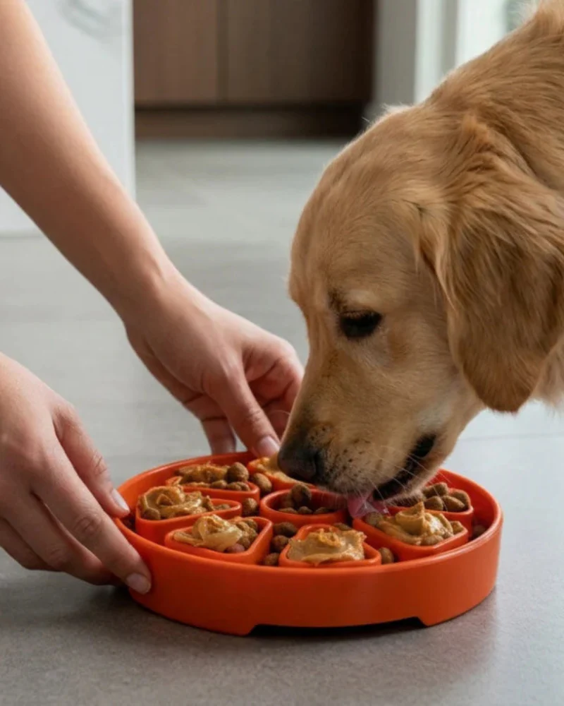 Citrus Softie eTray Shallow Slow Feeder Dog Bowl (Made in the USA) - Image 2