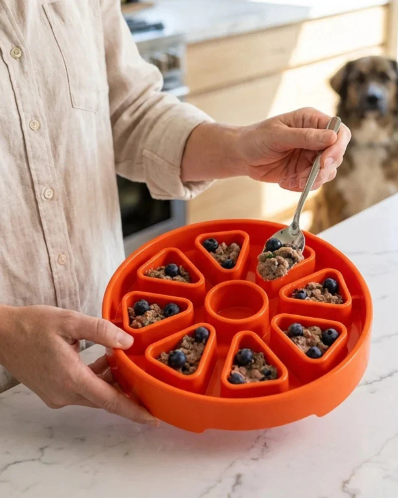 Citrus Softie eTray Shallow Slow Feeder Dog Bowl (Made in the USA) - Image 4