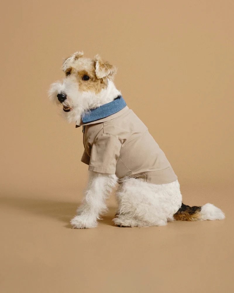 Classic Denim + Khaki Layered Dog Jacket (FINAL SALE) - Image 4