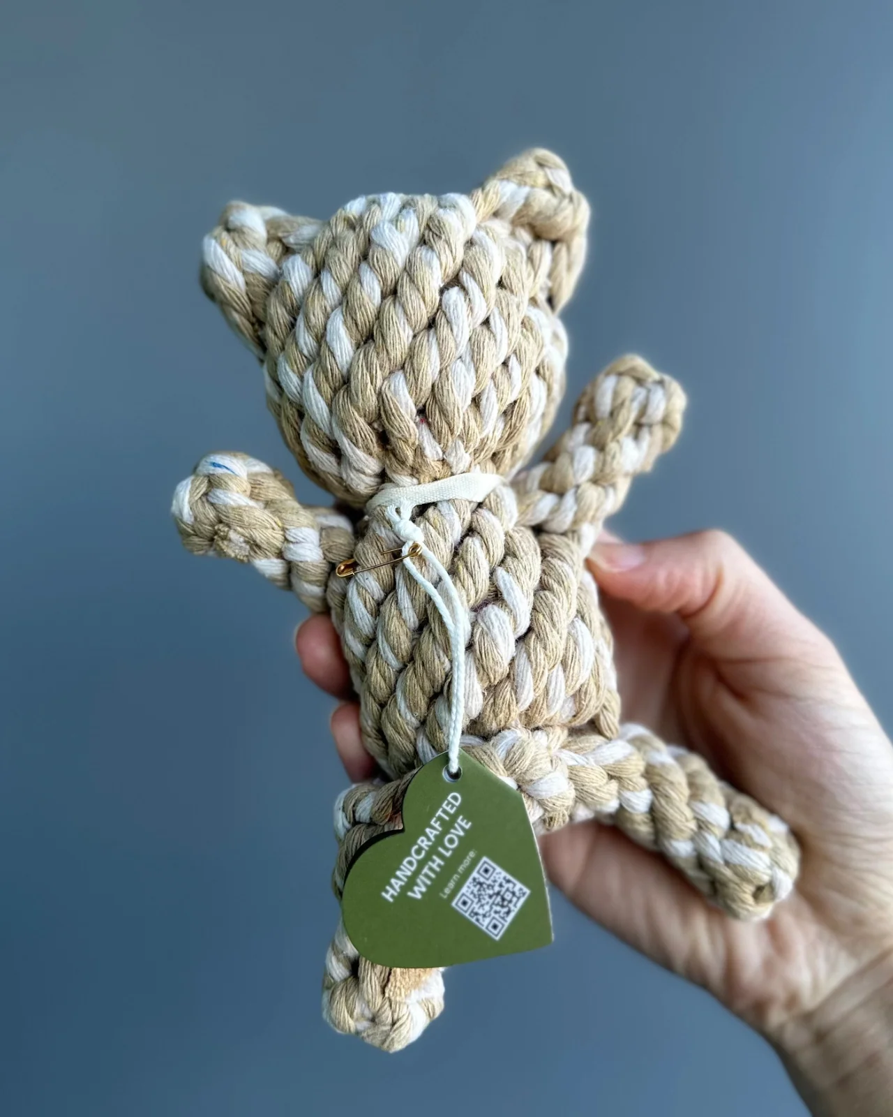 Coffee Bear Rope Dog Toy - Image 3