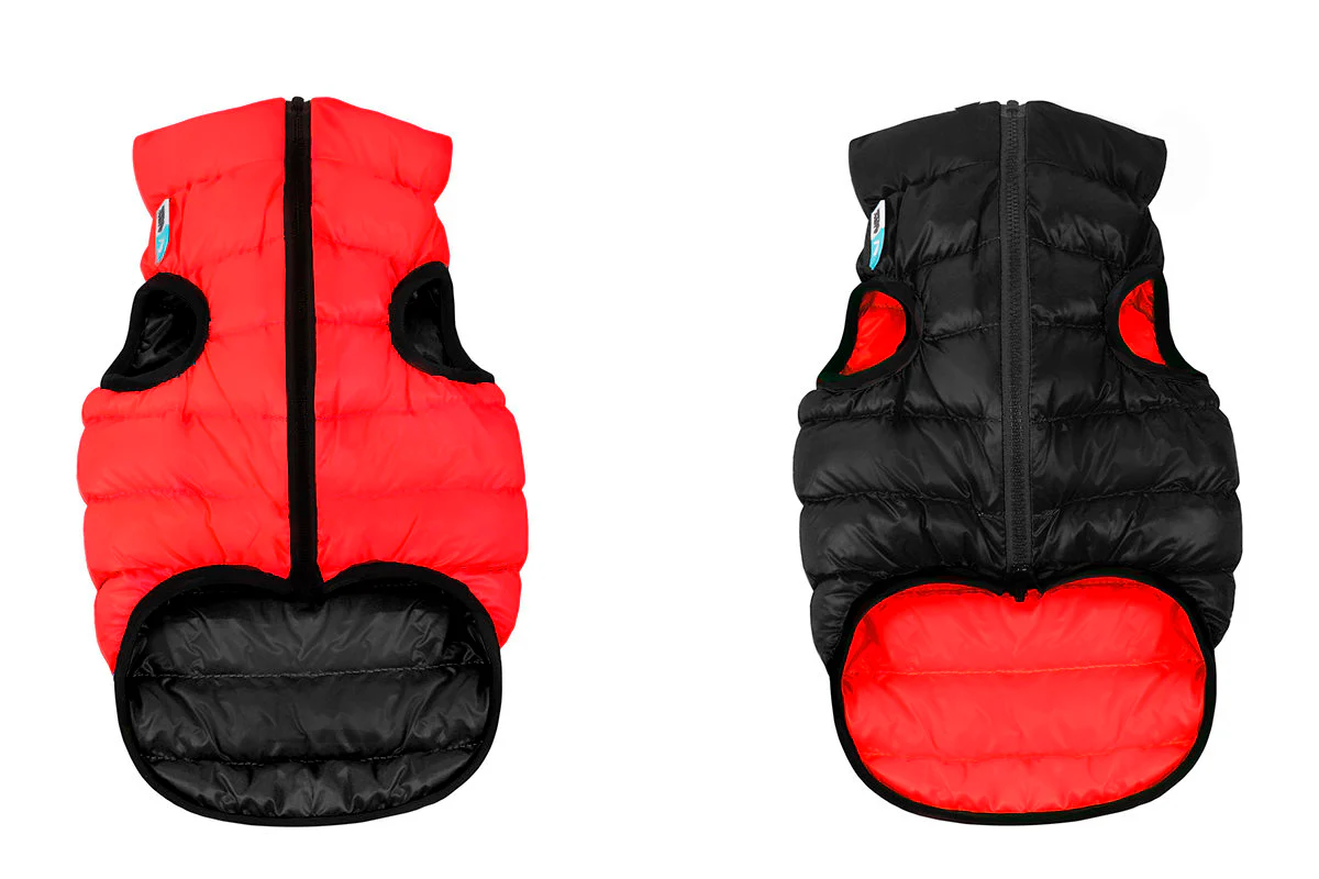 Reversible Puffer AiryVest in Red and Black << CLEARANCE >> - Image 4