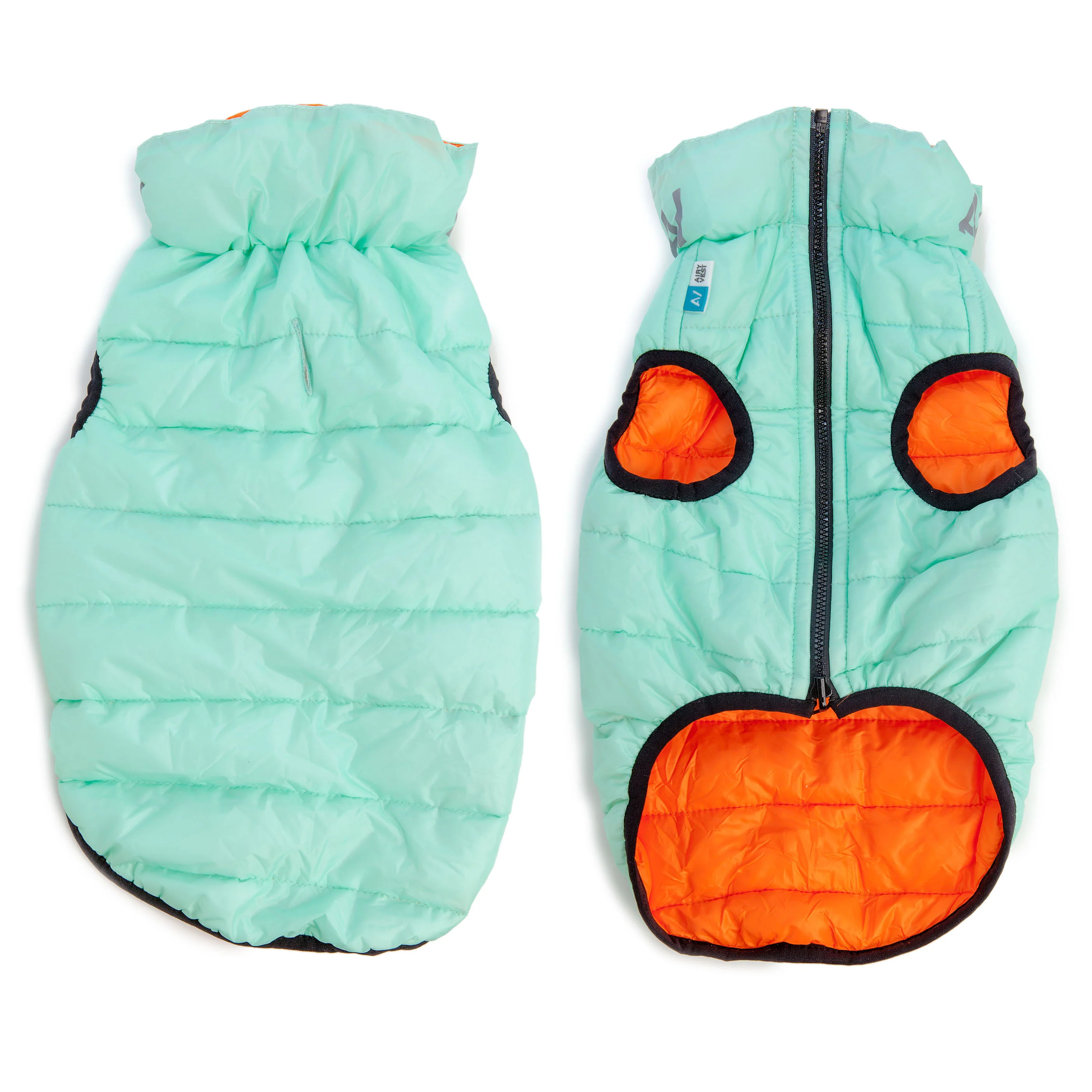 COLLAR BRAND | Reversible AiryVest Lumi in Tangerine + Glow-in-the-Dark Mint (with Harness Hole) - Image 3