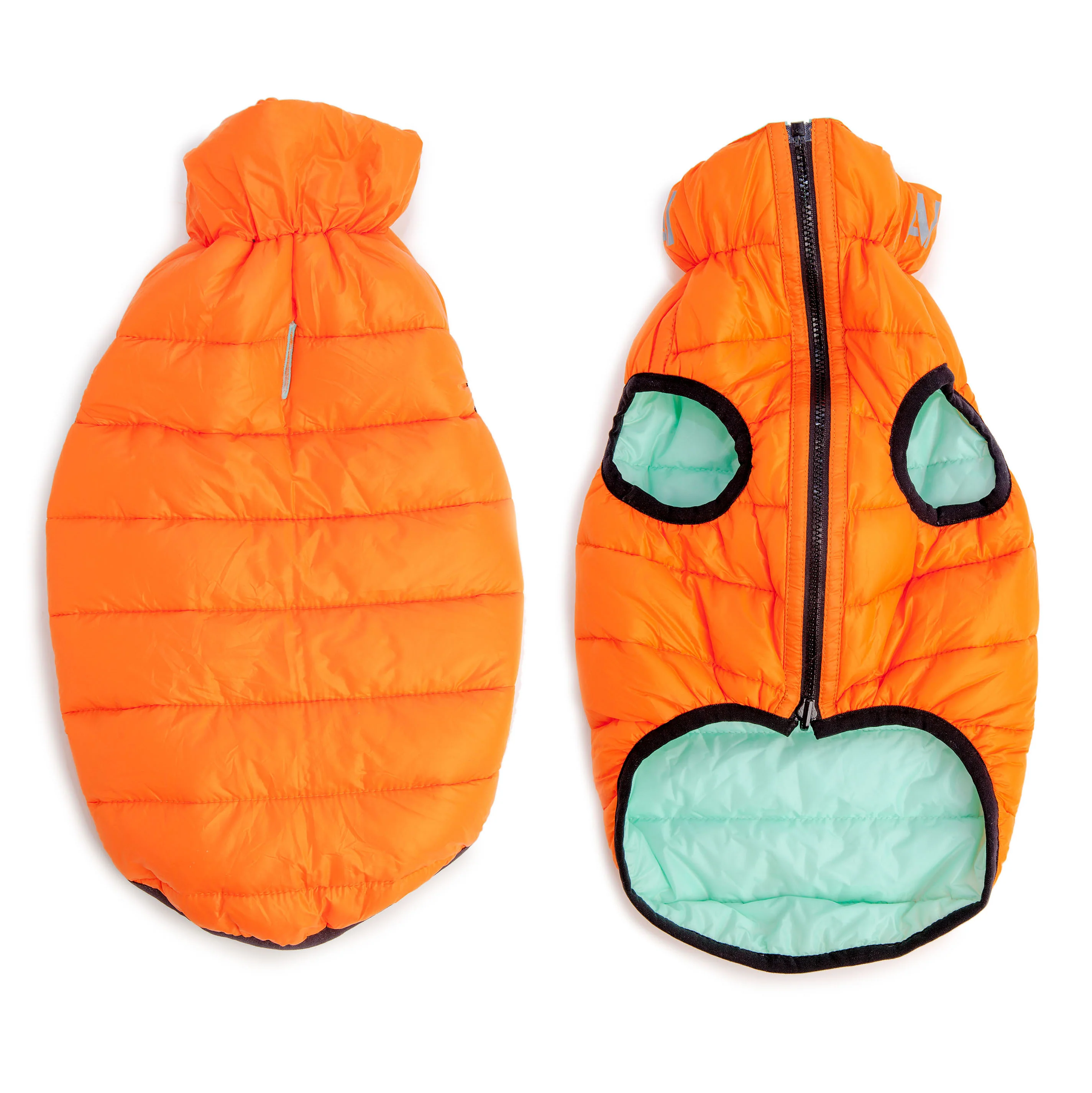 COLLAR BRAND | Reversible AiryVest Lumi in Tangerine + Glow-in-the-Dark Mint (with Harness Hole) - Image 5