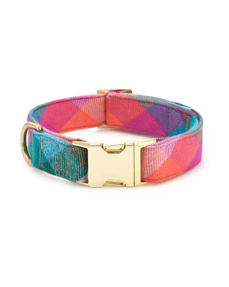 Color Pop Flannel Dog Collar (Made in the USA) - Image 2
