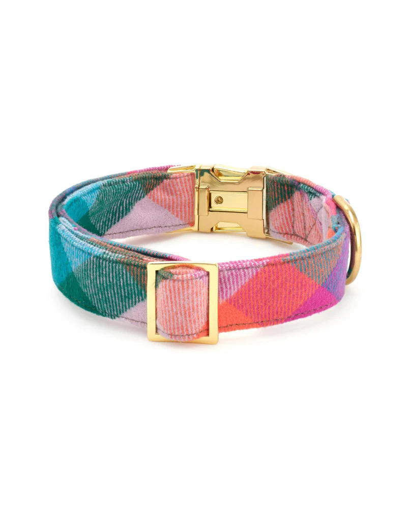 Color Pop Flannel Dog Collar (Made in the USA) - Image 3