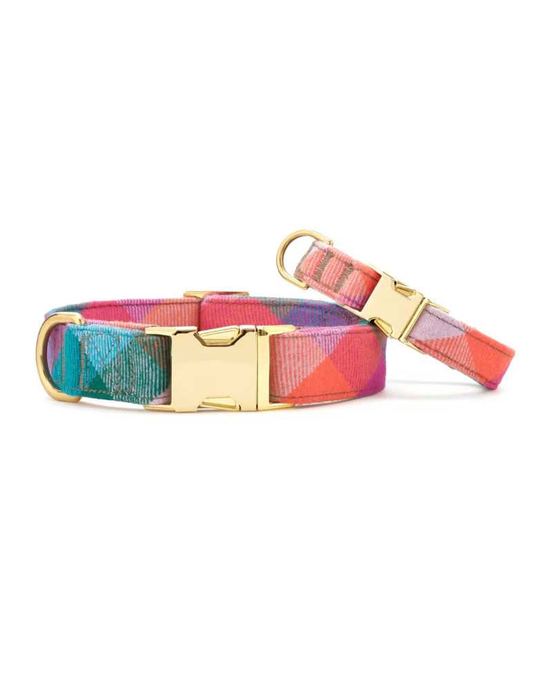 Color Pop Flannel Dog Collar (Made in the USA) - Image 4