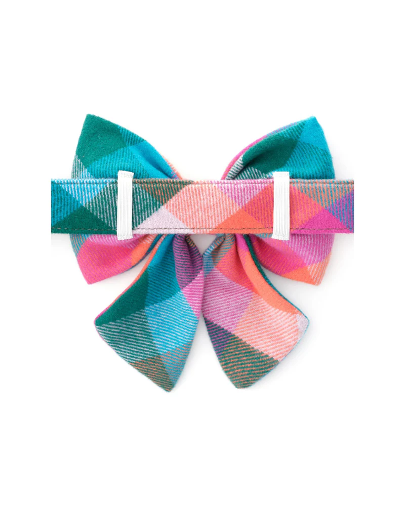 Color Pop Flannel Lady Dog Bow Tie (Made in the USA) - Image 3