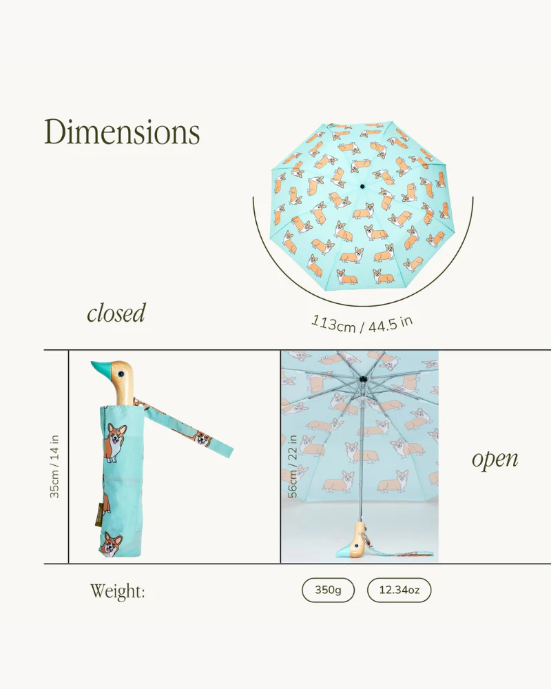 Compact Eco-Friendly Umbrella (in Doxie, Frenchie, Corgi, Matisse, Arty Cats) - Image 23