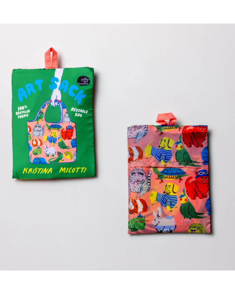 Cool Critters by Kristina Micotti Art Sack (Reusable Tote Bag) - Image 3