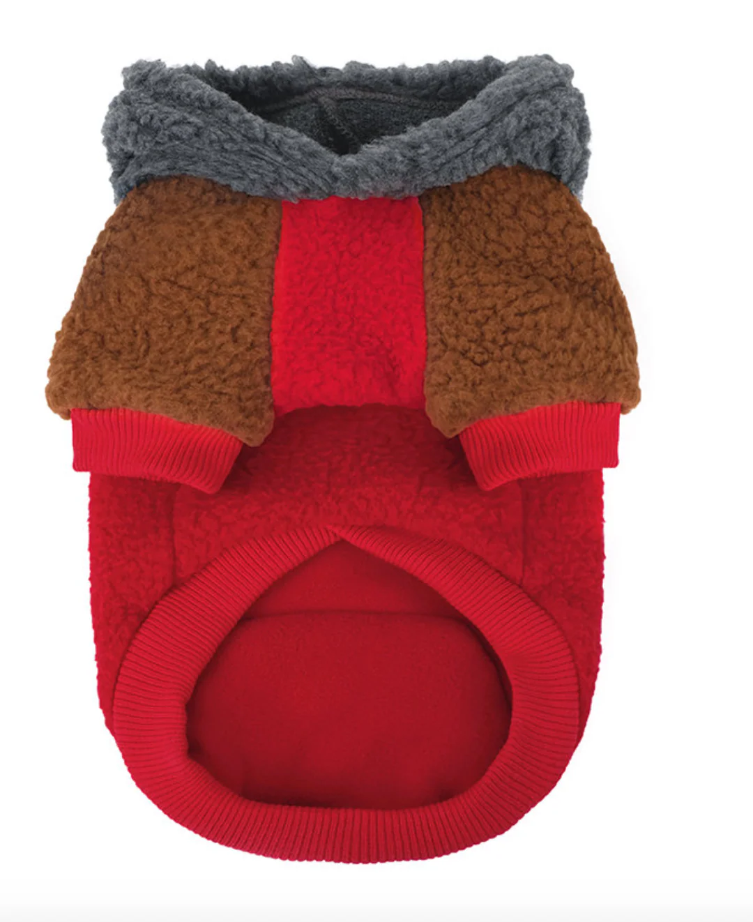 Cooper Plush Fleece Dog Hoodie in Red << FINAL SALE >> - Image 3