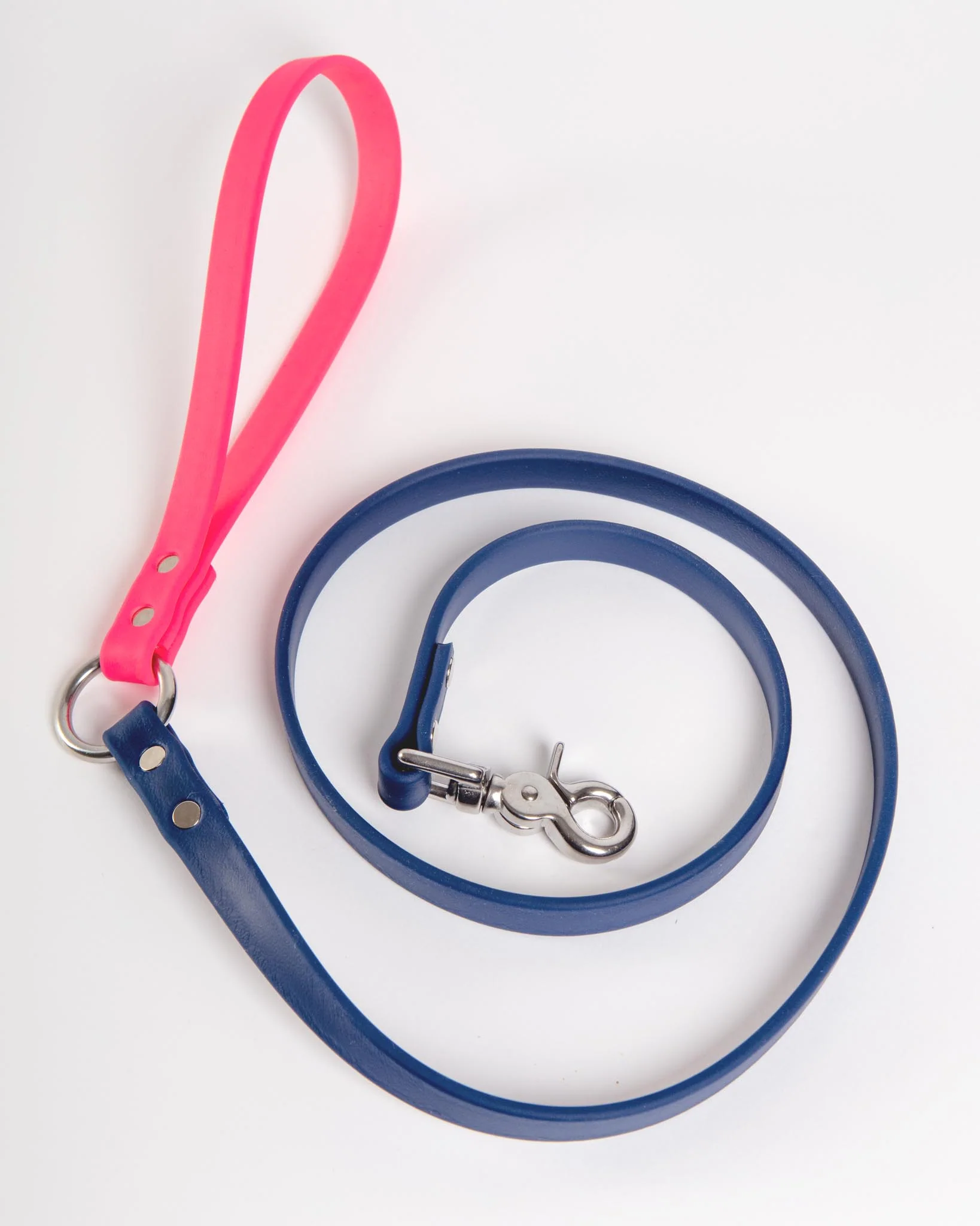 City Leash in Neon Pink & Navy (4 or 6 Foot) (Made in the USA) (FINAL SALE) - Image 2