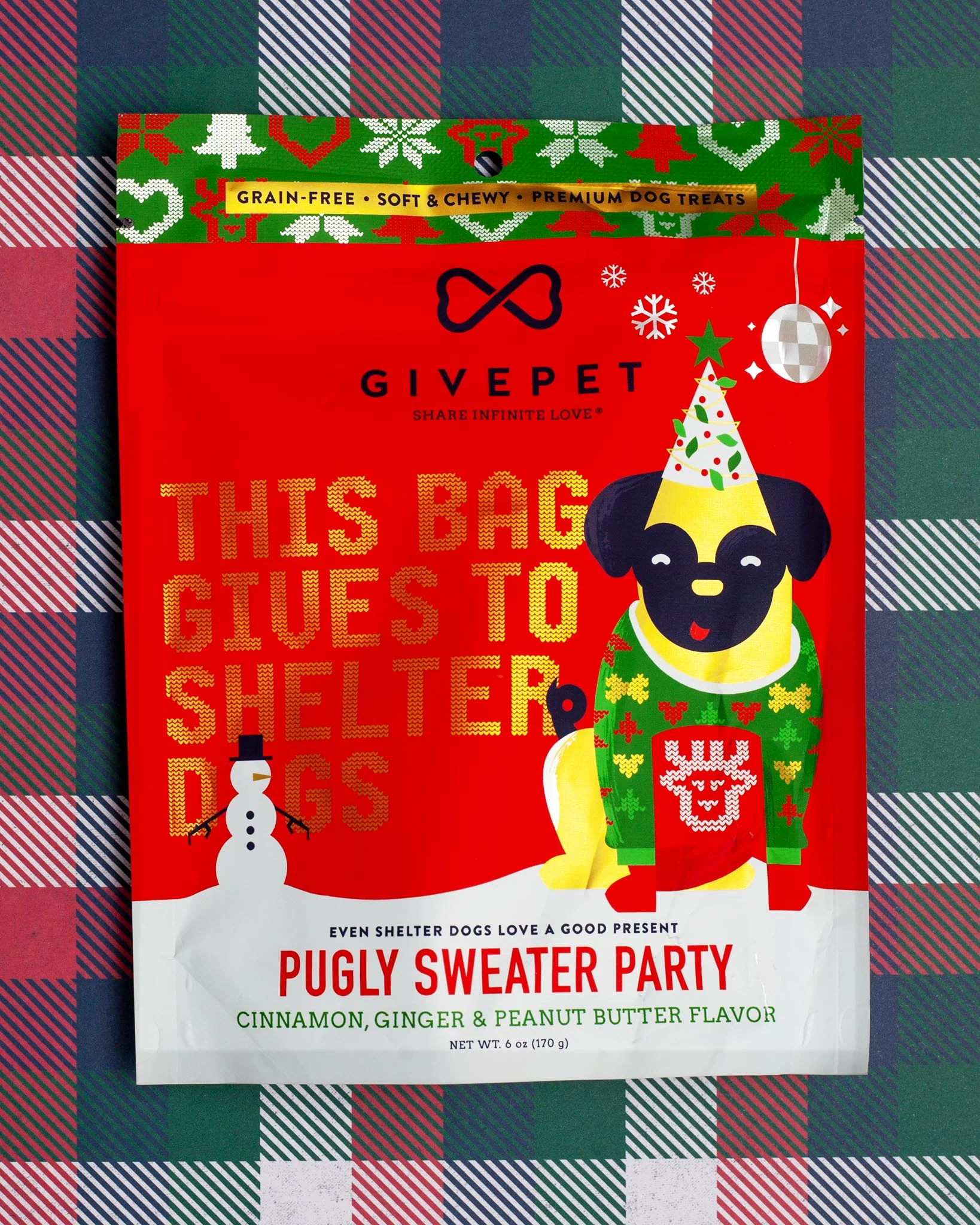 Pugly Sweater Party Holiday Dog Treats