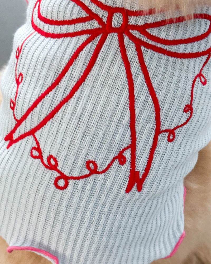 Coquette Bow Dog T-Shirt - Image 2