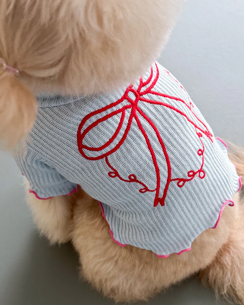Coquette Bow Dog T-Shirt - Image 7