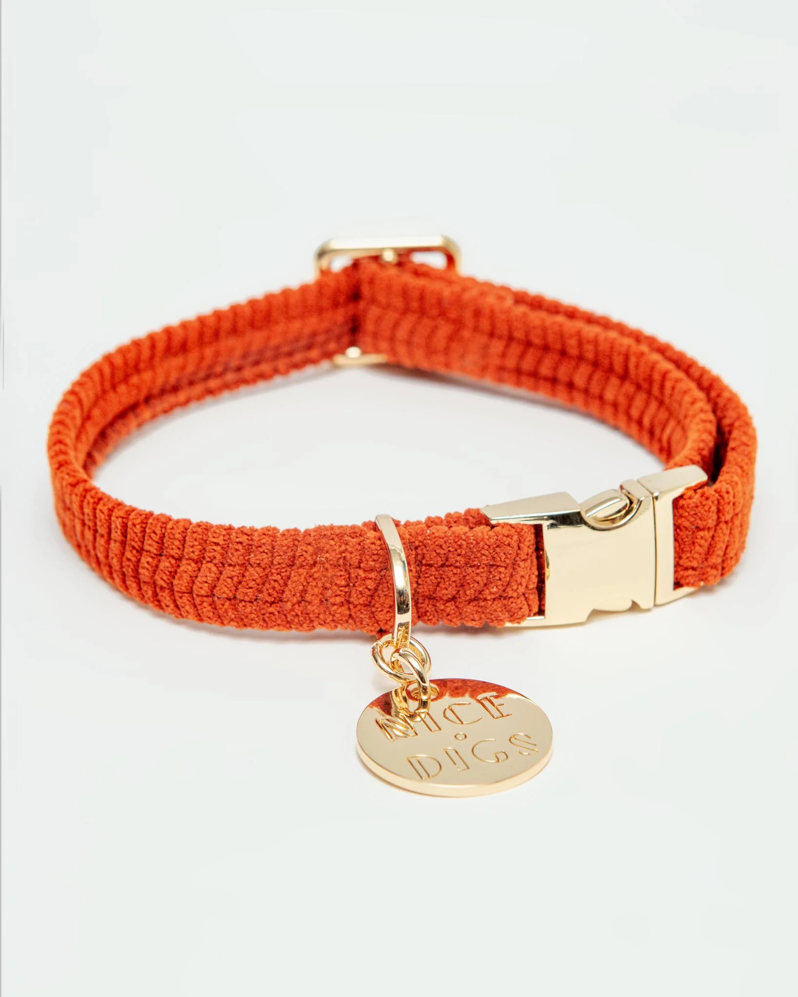 Cord Dog Collar in Rust (FINAL SALE)